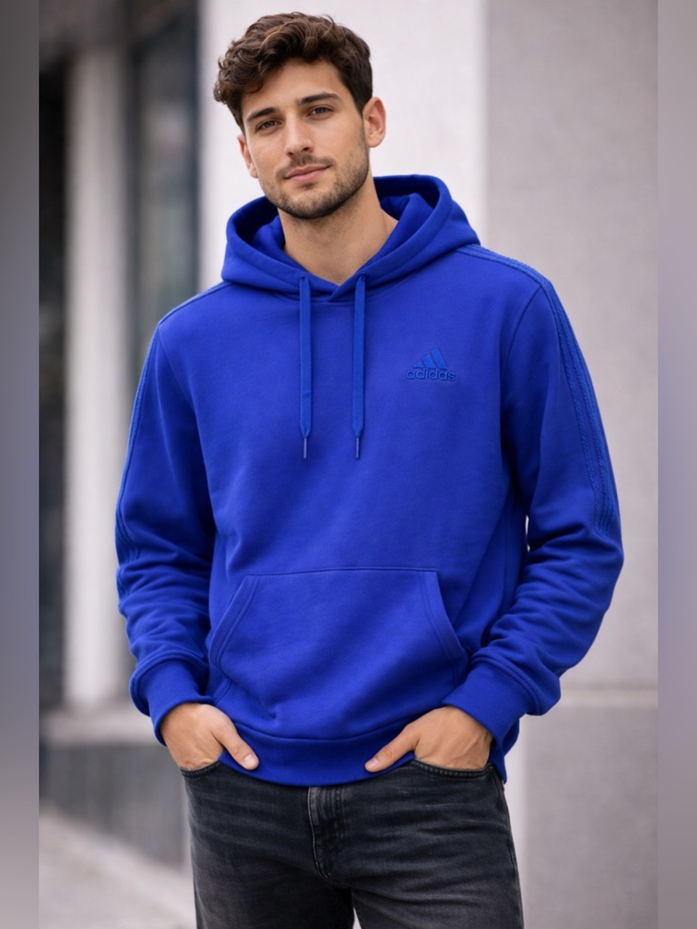 Adidas Men's Royal Blue Hoodie
